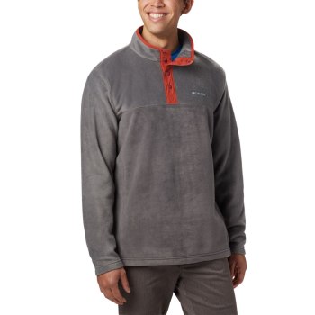 Pánské Svetry Columbia Steens Mountain Half Snap Fleece Tmavě Šedé Červené KTWCSL251